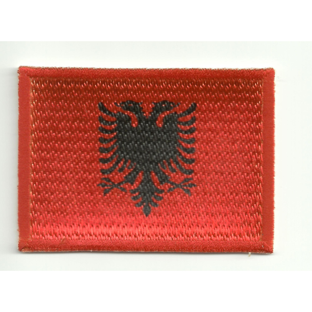 Parche bordado y textil BANDERA ALBANIA 4CM x 3CM