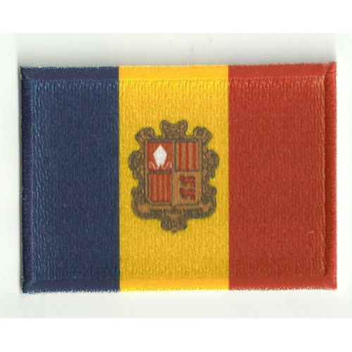 Patch embroidery and textile FLAG ANDORRA 7CM X 5 CM