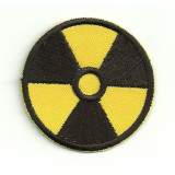 embroidery  patch  RADIOACTIVITY  YELLOW  4,5cm