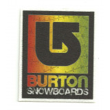 Textile patch BURTON SNOWBOARDS COLOR 10cm x 11,8cm