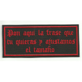 Parche bordado LAS FRASE GOTICA NEGRO/NARANJA 14cmx6cm