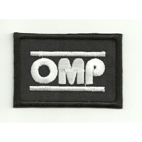 Patch embroidery OMP NEW BLACK WHITE 6cm x 4cm