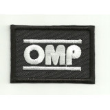 Patch embroidery OMP NEW BLACK WHITE 9cm x 6cm