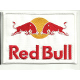 Parche bordado RED BULL BLANCO 10cm x 7cm