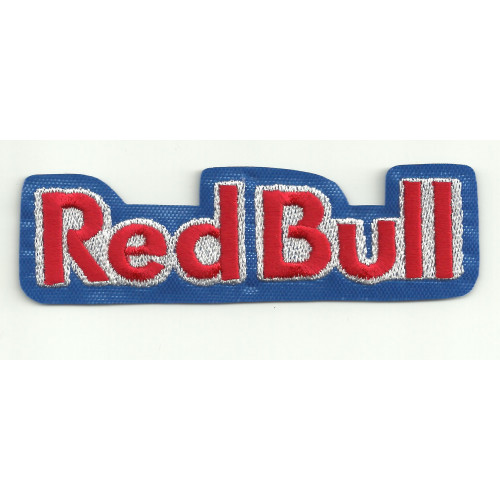 Patch embroidery RED BULL BLUE letras 10cm x 3cm