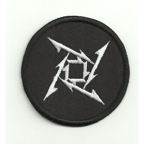embroidery  patch  METALLICA LOGO BLACK AND WHITE  5.5cm