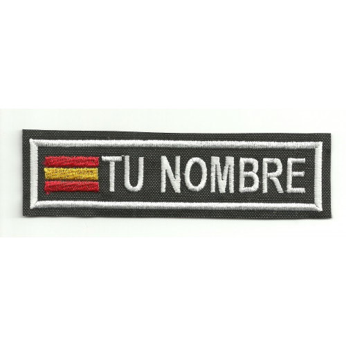 Embroidery Patch FLAG WITH YOUR NAME 15cm X 3.8 cm NAMETAPE