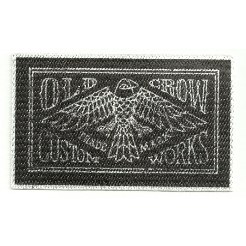 Parche textil  OLD CROW CUSTOM WORKS 10cm x 6cm