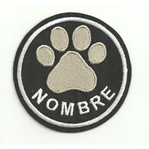 Embroidery Patch THE NAME OF YOUR PET  12cm diameter