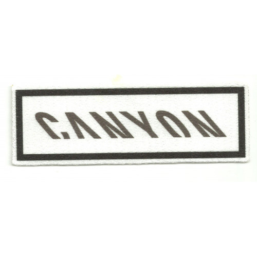 Parche textil CANYON BLANCO  9,5CM X 3CM