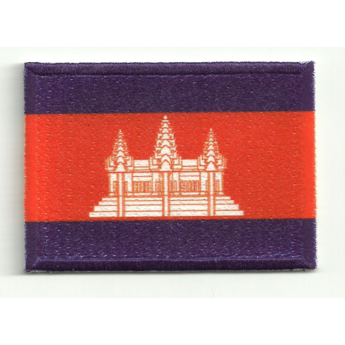 Patch embroidery and textile FLAG CAMBODIA 7CM x 5CM