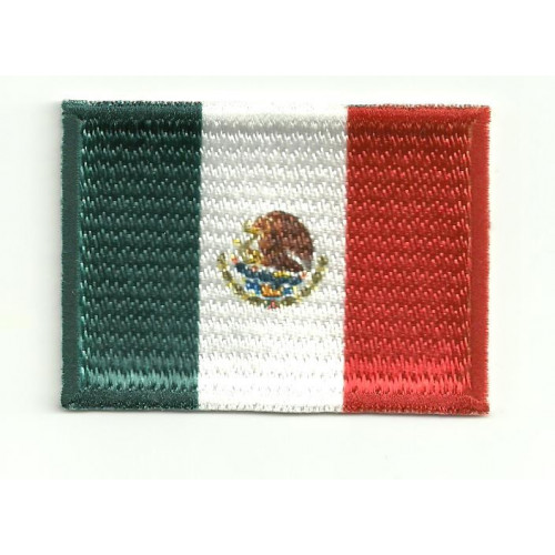 Parche bordado y textil BANDERA MEXICO 4CM x 3CM