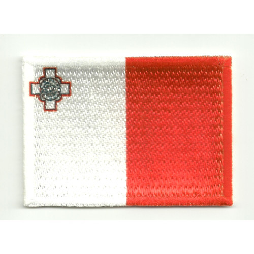 Patch embroidery and textile FLAG MALTA 4CM x 3CM