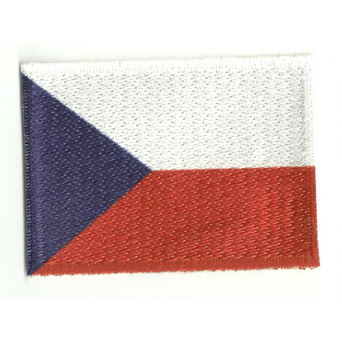 Patch embroidery and textile FLAG CZECH REPUBLIC 4CM x 3CM