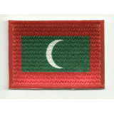 Parche bordado y textil BANDERA MALDIVAS 4CM x 3CM