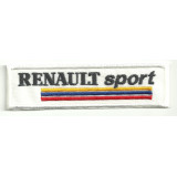 Patch embroidery RENAULT SPORT WHITE ANTIGUO 10cm x 3cm