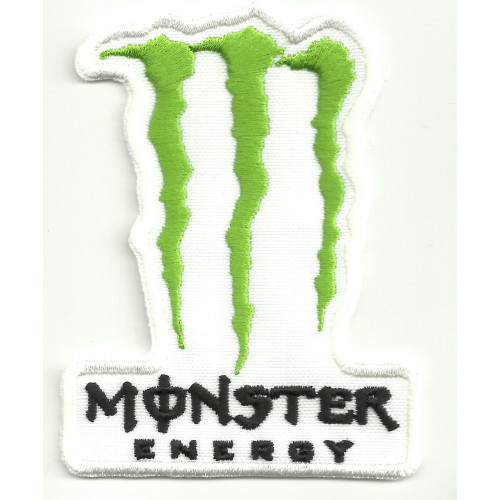 Patch embroidery  MONSTER ENERGY 3cm x 4cm blanco