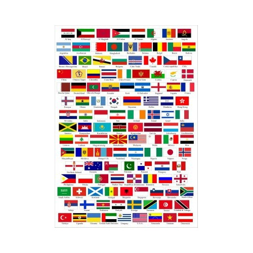 Patch embroidery and textile ANY BANNER of the WORLD  4cm x 3cm
