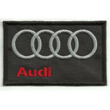 Parche bordado AUDI NEGRO 9cm x 5,5cm