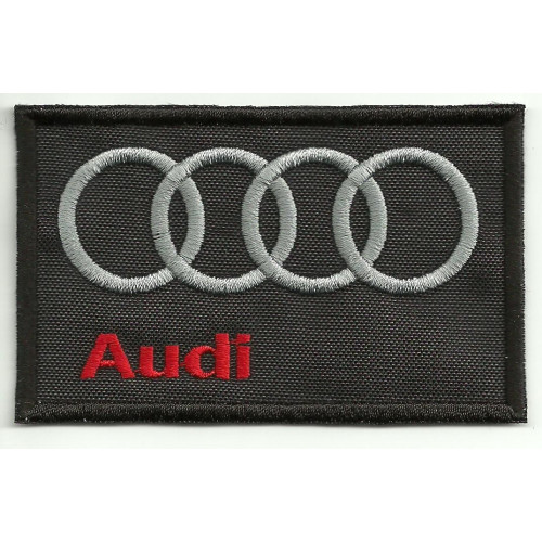 Parche bordado AUDI NEGRO 9cm x 5,5cm