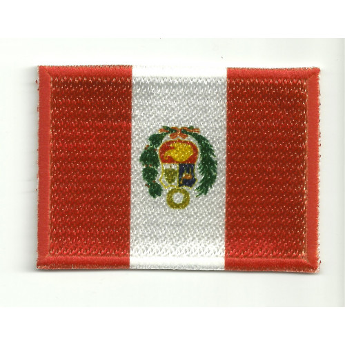 Patch embroidery and textile FLAG PERU 7CM x 5CM
