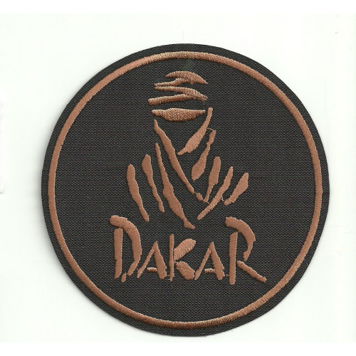 Patch embroidery DAKAR REDONDO NEGRO 3,5cm