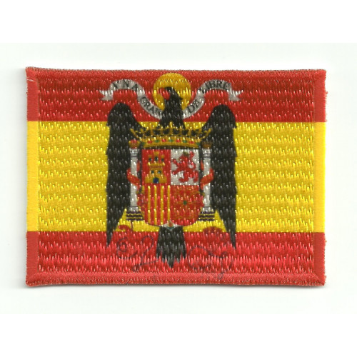 Patch embroidery and textile SPANISH FLAG AGUILA DE SAN JUAN 4CM X 3CM