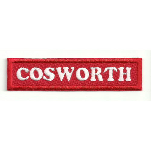 Patch embroidery COSWORTH RED 9cm x 2cm