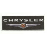 Parche textil CHRYSLER NEGRO  9,5cm x 3,5cm