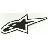 Patch embroidery ALPINESTARS LOGO THREAD BLACK 15cm  x 7cm