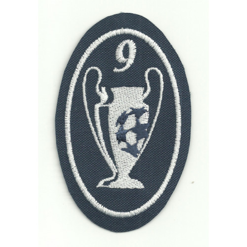 Embroidery patch  9 CUPS CHAMPIONS 5CM X 7,5cm