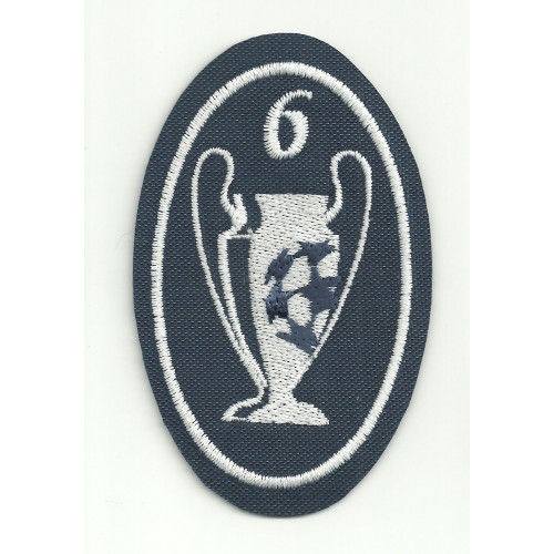 Embroidery patch  6 CUPS CHAMPIONS 5CM X 7,5cm