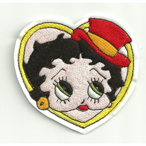 Emroidery patch BETTY BOOP HEART 7,5 cm x 7,5 cm