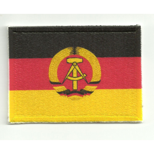Patch embroidery FLAG  REPUBLICA DEMOCRATICA GERMANY 4cm x 3cm