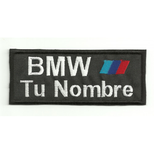 Embroidery Patch BMW MOTORSPORT CON TU NOMBRE 25cm x 10cm