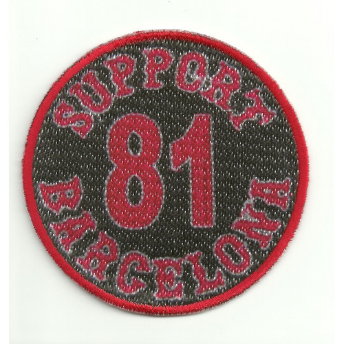 patch enbroidery and textile  SUPORT 81 BARCELONA NEGRO   7,5cm x 7,5cm