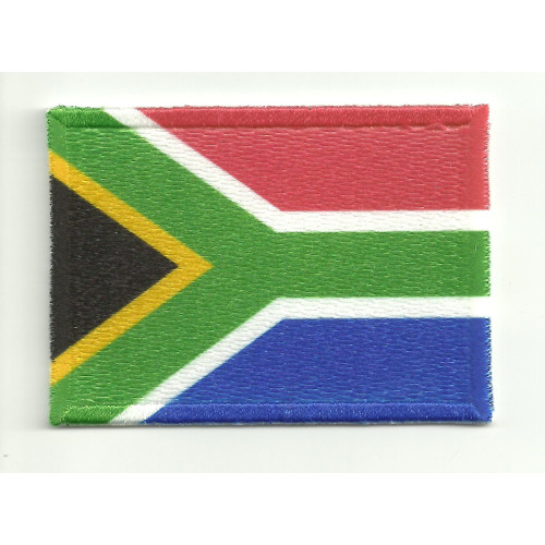 Parche bordado y textil BANDERA SUDAFRICA  7cm x 5cm
