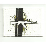 Parche bordado y textil BANDERA AK 47   4cm x 3cm