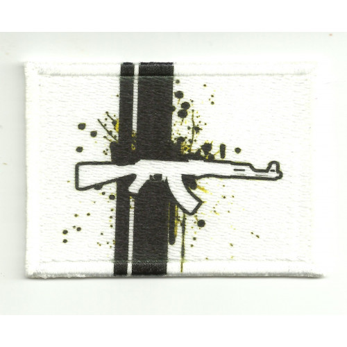 Patch embroidery and textile fLAG AK 47  4cm x 3cm