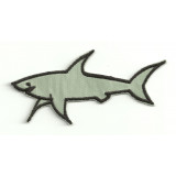 Patch  embroidery PROFILE GREASE SHARK 9cm x 4cm