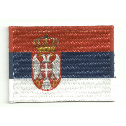 Patch embroidery and textile FLAG SERBIA  7CM x 5CM