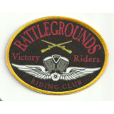 Parche bordado y textil VICTORY RIDERS 10cm x 7,5cm