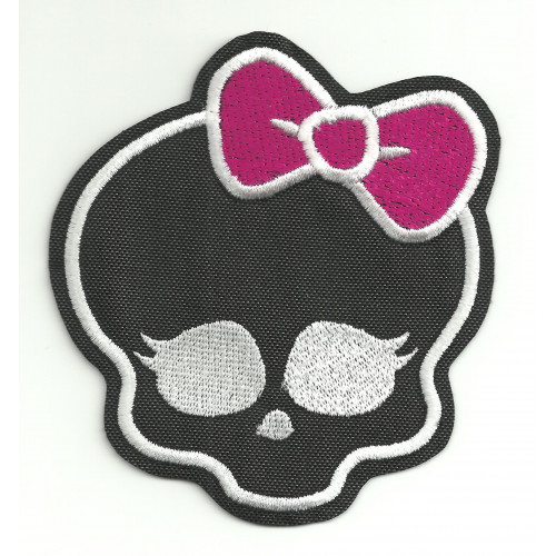 Patch  embroidery MONSTER HIGH NEGRA   8cm x 8,5cm
