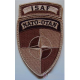 Parche bordado ISAF NATO OTAN ARIDO  5cm x 8,5cm