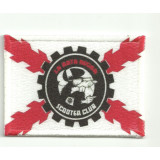 Parche bordado y textil BANDERA RATA NEGRA  7cm x 5cm