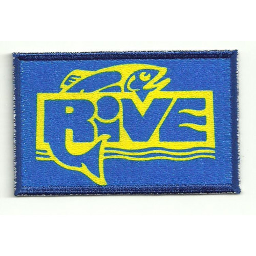 Parche bordado y textil RIVE 8,5cm x 5,5cm