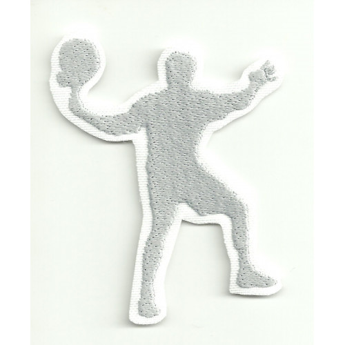 Patch  embroidery SILHOUETTE PADDLE WHITE  5cm x 6cm
