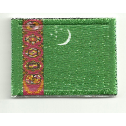 Patch embroidery and textile TURKMENISTAN 7CM x 5CM