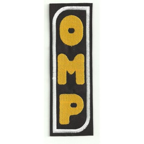 Parche bordado OMP NUEVO NEGRO AMARILLO - VERTICAL 4,5cm x 14cm