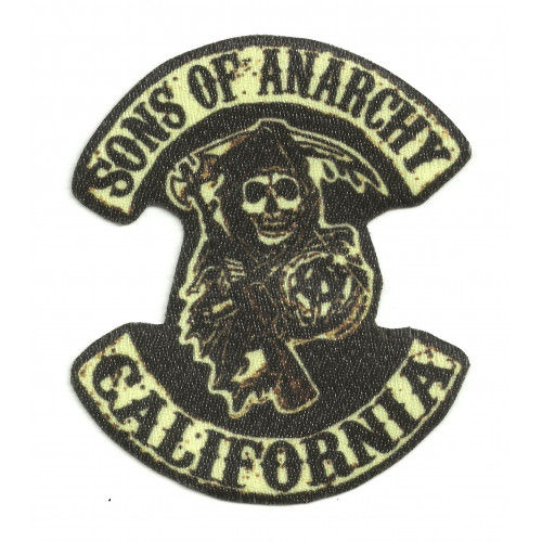Textile patch SONS OF ANARCHY CALIFORNIA 8,5cm x 10cm